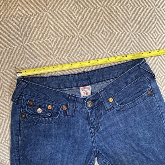 True Religion Jeans Women's Size 26 Medium Wash Joey Low Rise Flared Denim y2k - Picture 6 of 12